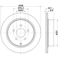 8DD 355 118-811 HELLA Гальмівний диск