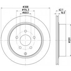 8DD 355 118-811 HELLA Гальмівний диск