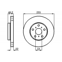 0 986 478 725 BOSCH Гальмівний диск