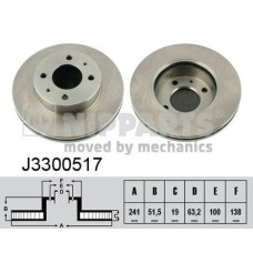 J3300517 NIPPARTS Гальмівний диск