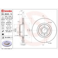 09.9540.11 BREMBO Гальмівний диск