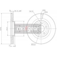 19-2364 MAXGEAR Гальмівний диск
