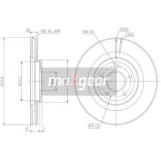 19-2364 MAXGEAR Гальмівний диск