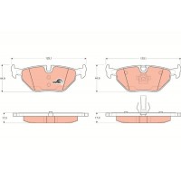 GDB1344 TRW Комплект гальмівних колодок дисковий гальм