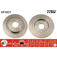 DF2637 TRW Гальмівний диск
