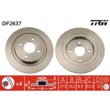 DF2637 TRW Гальмівний диск