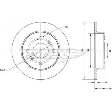 TX 70-77 TOMEX Brakes Гальмівний диск