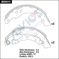 B8N012 ADVICS Комплект гальмівних колодок