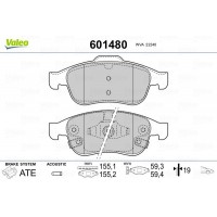 601480 VALEO КомплеК т гальмівних колодок, дискове гальмо