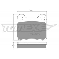 TX 10-37 TOMEX Brakes Комплект гальмівних колодок дисковий гальм
