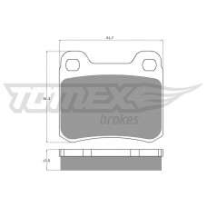 TX 10-37 TOMEX Brakes Комплект гальмівних колодок дисковий гальм