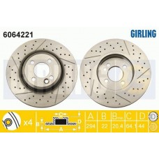 6064221 GIRLING Гальмівний диск