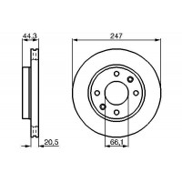 0 986 478 211 BOSCH Гальмівний диск
