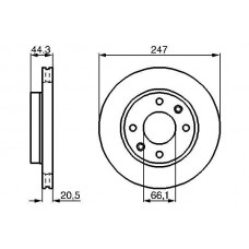 0 986 478 211 BOSCH Гальмівний диск
