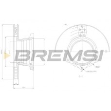 CD5165V BREMSI Гальмівний диск