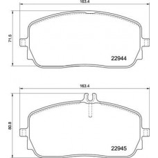 P 50 152 BREMBO Комплект гальмівних колодок дисковий гальм