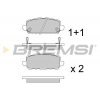 BP3745 BREMSI Комплект гальмівних колодок дисковий гальм