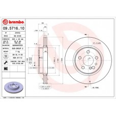 09.5716.10 BREMBO Гальмівний диск