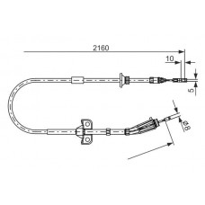 1 987 482 284 BOSCH Тросик, cтояночный тормоз