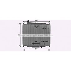 AU2344 AVA QUALITY COOLING Радіатор охолодження двигуна
