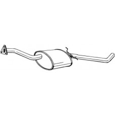 281-033 BOSAL Середній глушник вихлопних газів