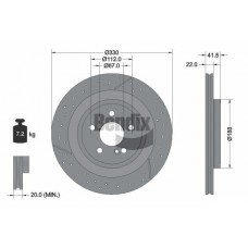 BDS1496HC BENDIX Braking Гальмівний диск