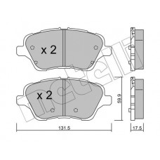22-0976-0 METELLI Комплект гальмівних колодок дисковий гальм
