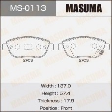 MS-0113 MASUMA Комплект гальмівних колодок