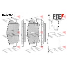 BL2905A1 FTE Комплект гальмівних колодок дисковий гальм