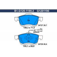 B1.G120-1190.2 GALFER Комплект гальмівних колодок дисковий гальм