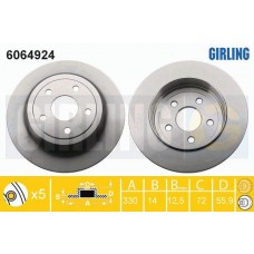 6064924 GIRLING Гальмівний диск