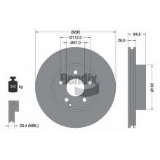 BDS1095HC BENDIX Braking Гальмівний диск