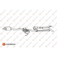E12841L EUROREPAR Глушник вихлопних газів кінцевий