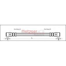 4110594 METZGER Гальмівний шланг