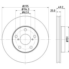 8DD 355 118-691 HELLA Гальмівний диск