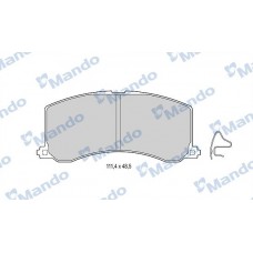 MBF015834 MANDO КомплеК т гальмівних колодок, дискове гальмо