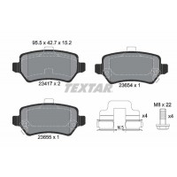 2341782 TEXTAR Комплект гальмівних колодок дисковий гальм