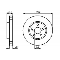 0 986 478 858 BOSCH Гальмівний диск