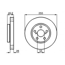0 986 478 858 BOSCH Гальмівний диск