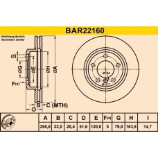 BAR22160 BARUM Гальмівний диск