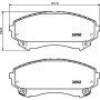 8DB 355 015-141 HELLA Комплект гальмівних колодок, дискове гальмо