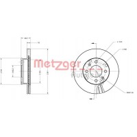 6110160 METZGER Гальмівний диск