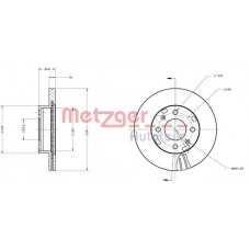 6110160 METZGER Гальмівний диск