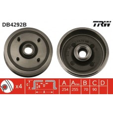 DB4292B TRW Гальмівний барабан
