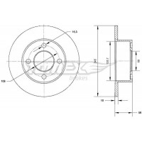 TX 70-57 TOMEX Brakes Гальмівний диск