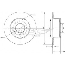 TX 70-57 TOMEX Brakes Гальмівний диск