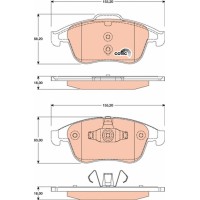 GDB1790 TRW Комплект гальмівних колодок дисковий гальм