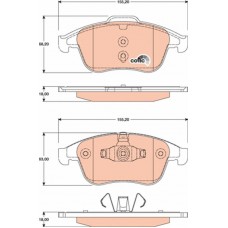 GDB1790 TRW Комплект гальмівних колодок дисковий гальм