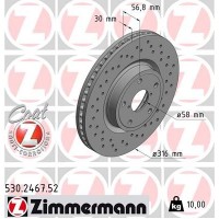530.2467.52 ZIMMERMANN Гальмівний диск