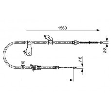 1 987 482 626 BOSCH Тросик, cтояночный тормоз